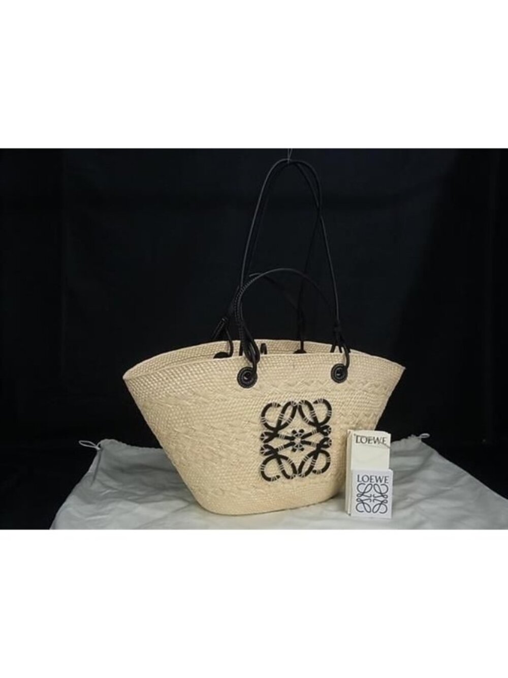 Loewe Anagram Basket Irakayashi Shoulder Bag Beige